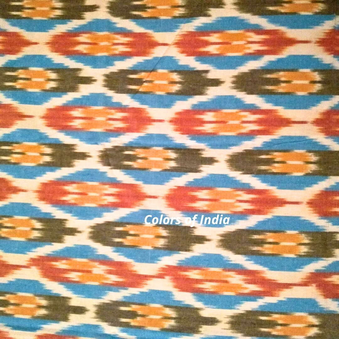 Handloom Ikat Bedcover with Pillow Covers
