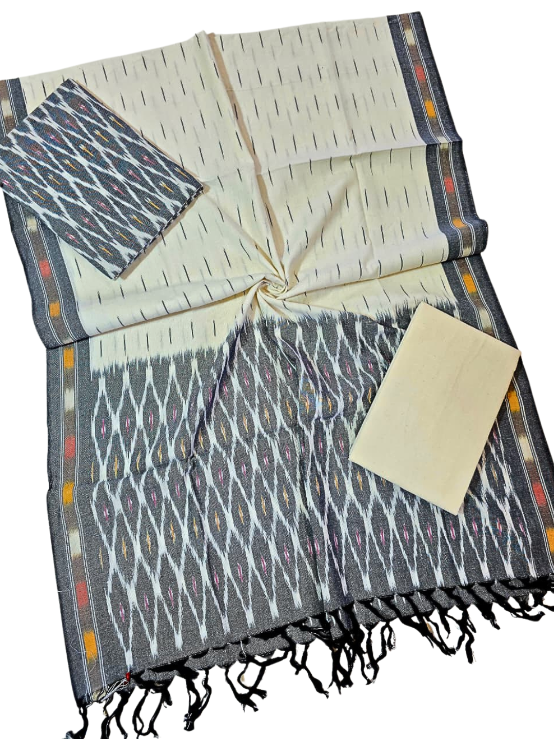 Ikat Dress Material , Cotton Ikat Salwar Suit & Dupatta Set