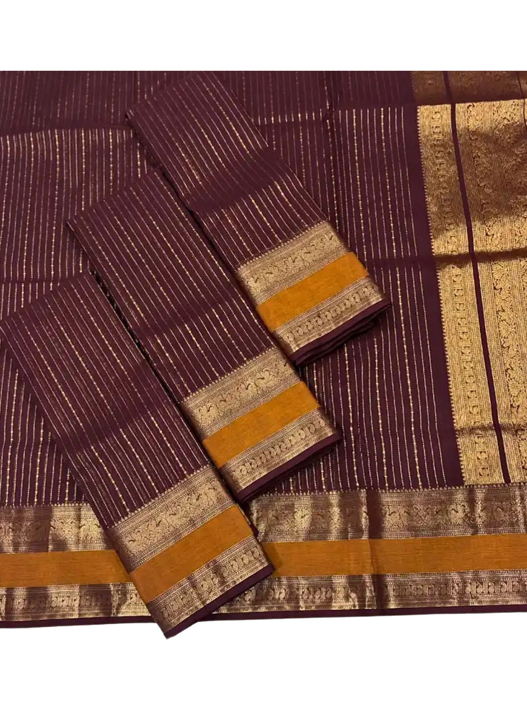 Lightweight Summer Wedding Saree | Handwoven Kanchi Cotton Saree with Rich Pallu