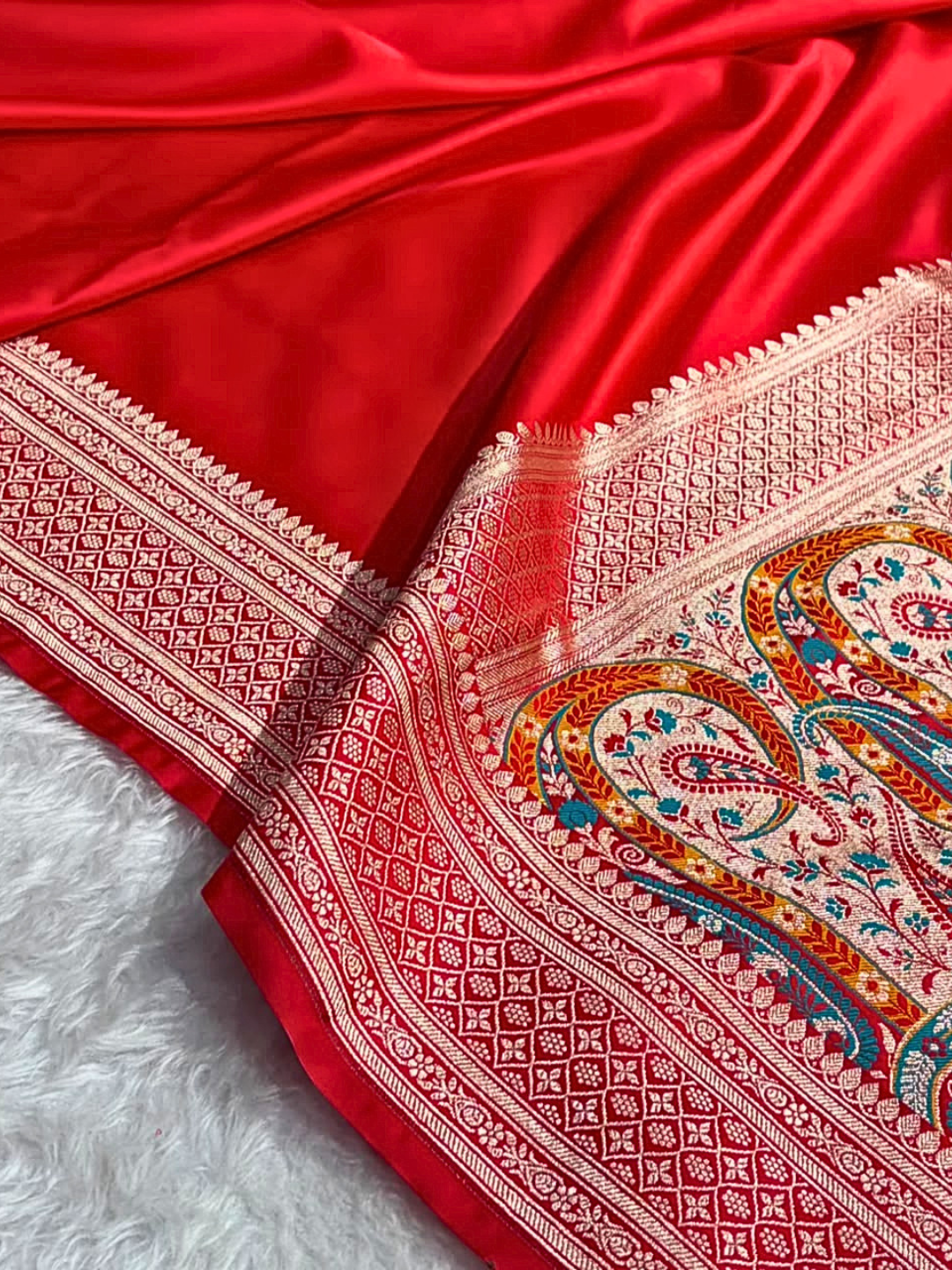 Elegant Banarasi Mashru Silk Saree for Wedding and Festive Wear