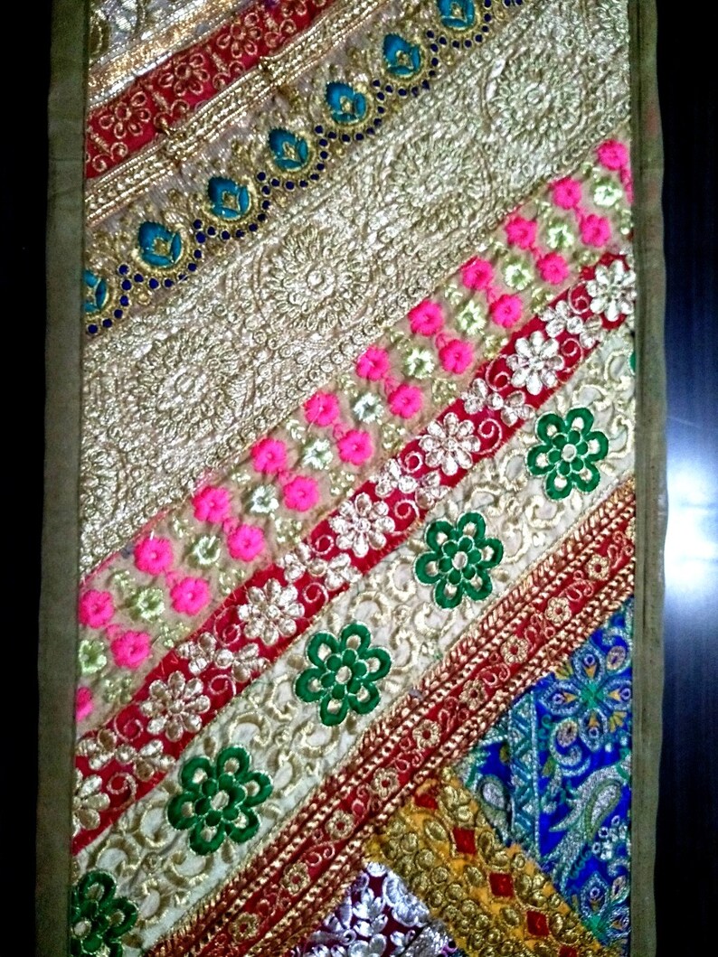 Beige Embroidered Table Runner – Elegant Diwali Dining Table Decor