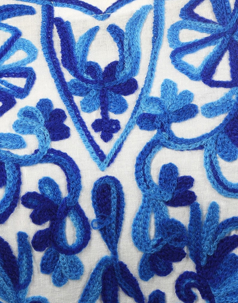 White Cotton Embroidered Kurta for Women