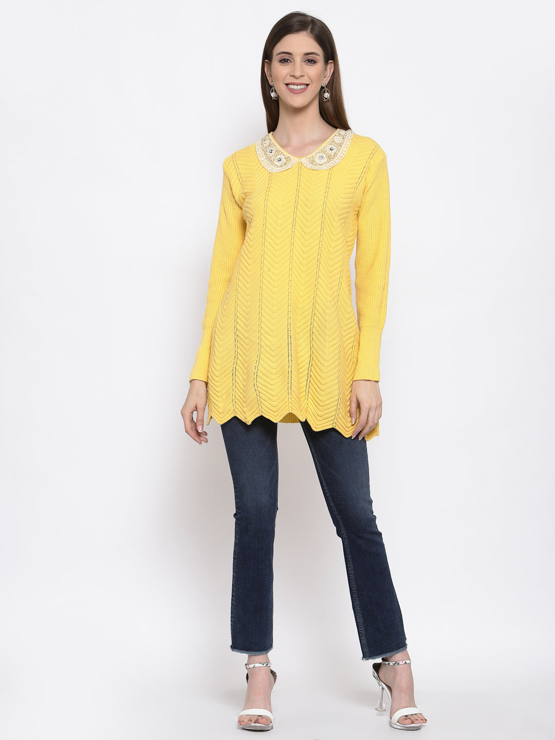 Yellow sweater for women