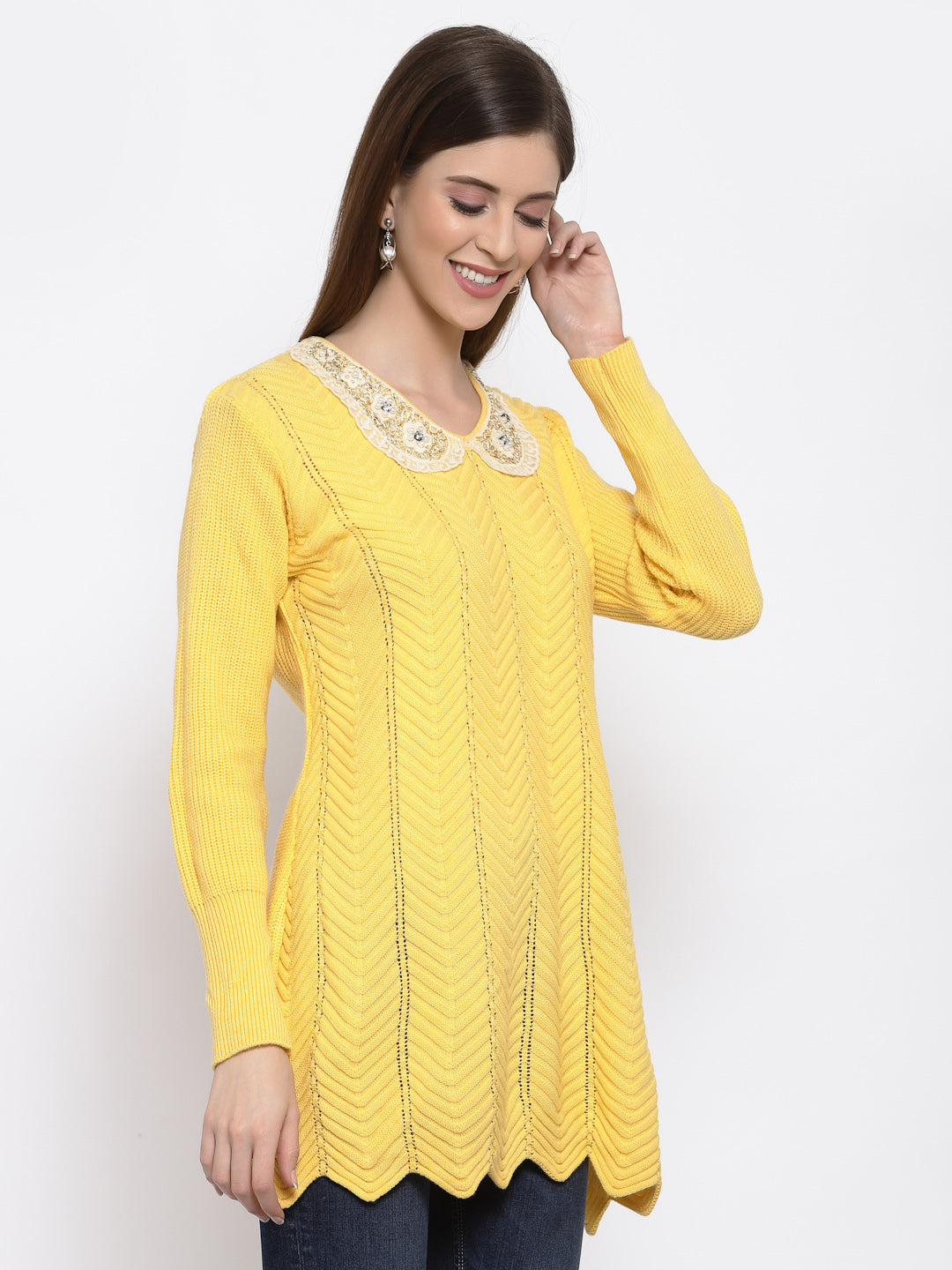 Yellow sweater for women