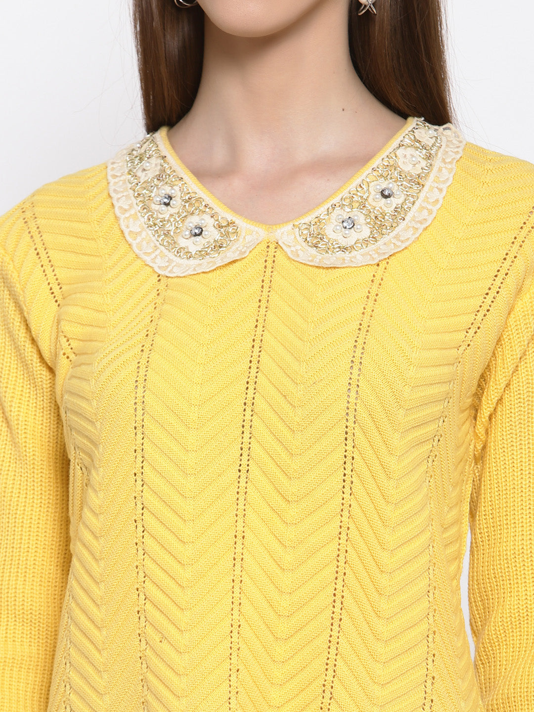 Yellow sweater for women