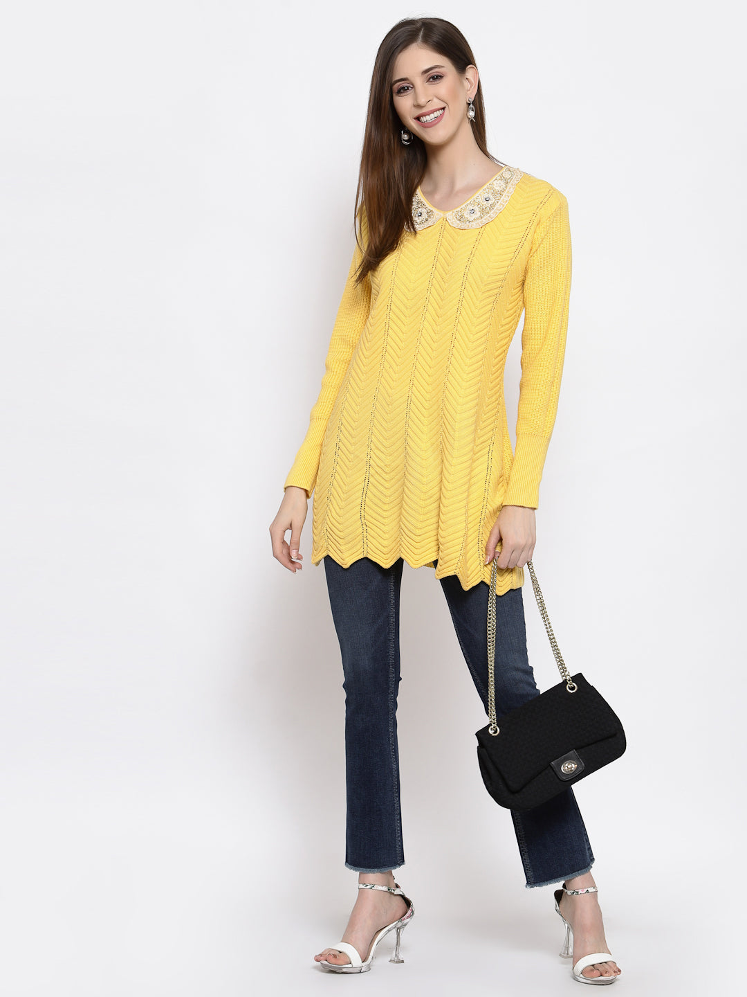 Yellow sweater for women