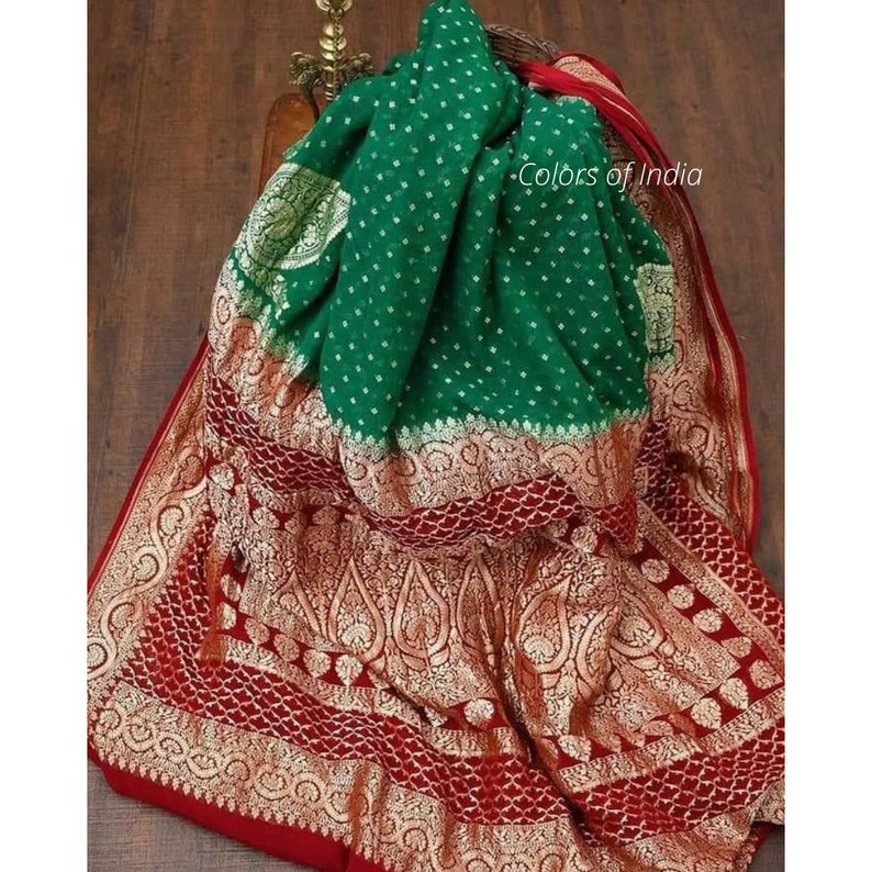 Banarasi Semi Georgette Saree with zari work , FREE DELIVERY