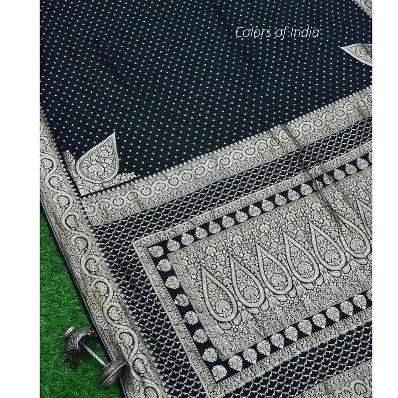 Banarasi Semi Georgette Saree with zari work , FREE DELIVERY
