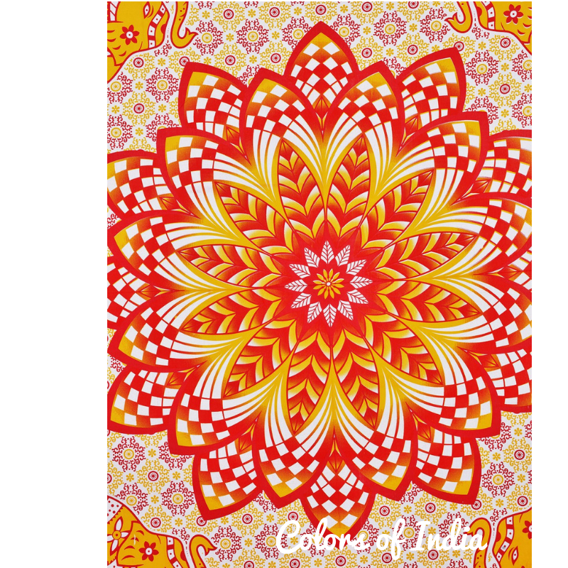 Yellow Queen Size Cotton Bedsheet