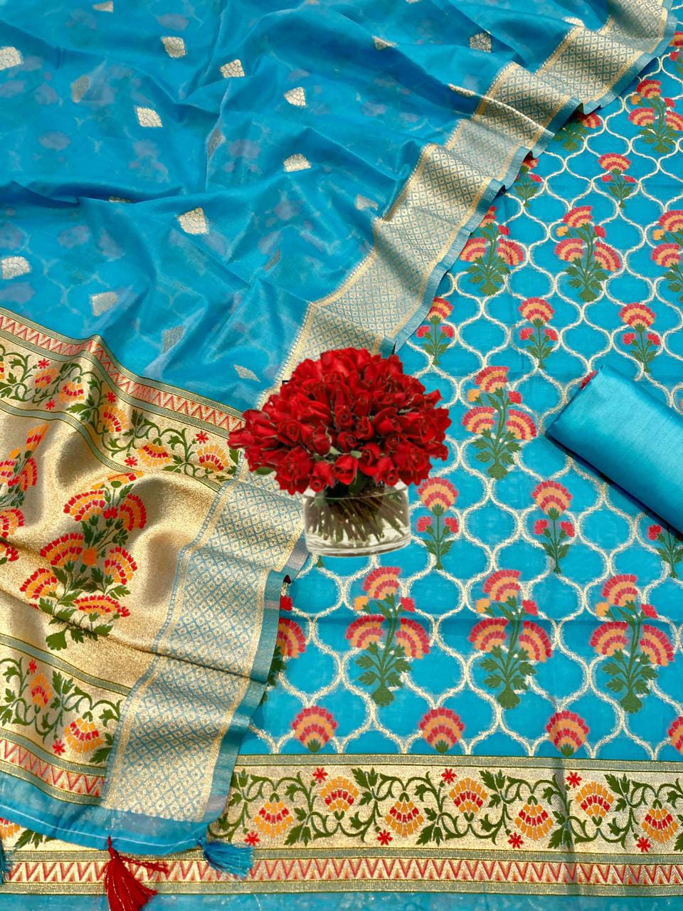 Party Wear Unstitched Salwar Suits / Dress Material