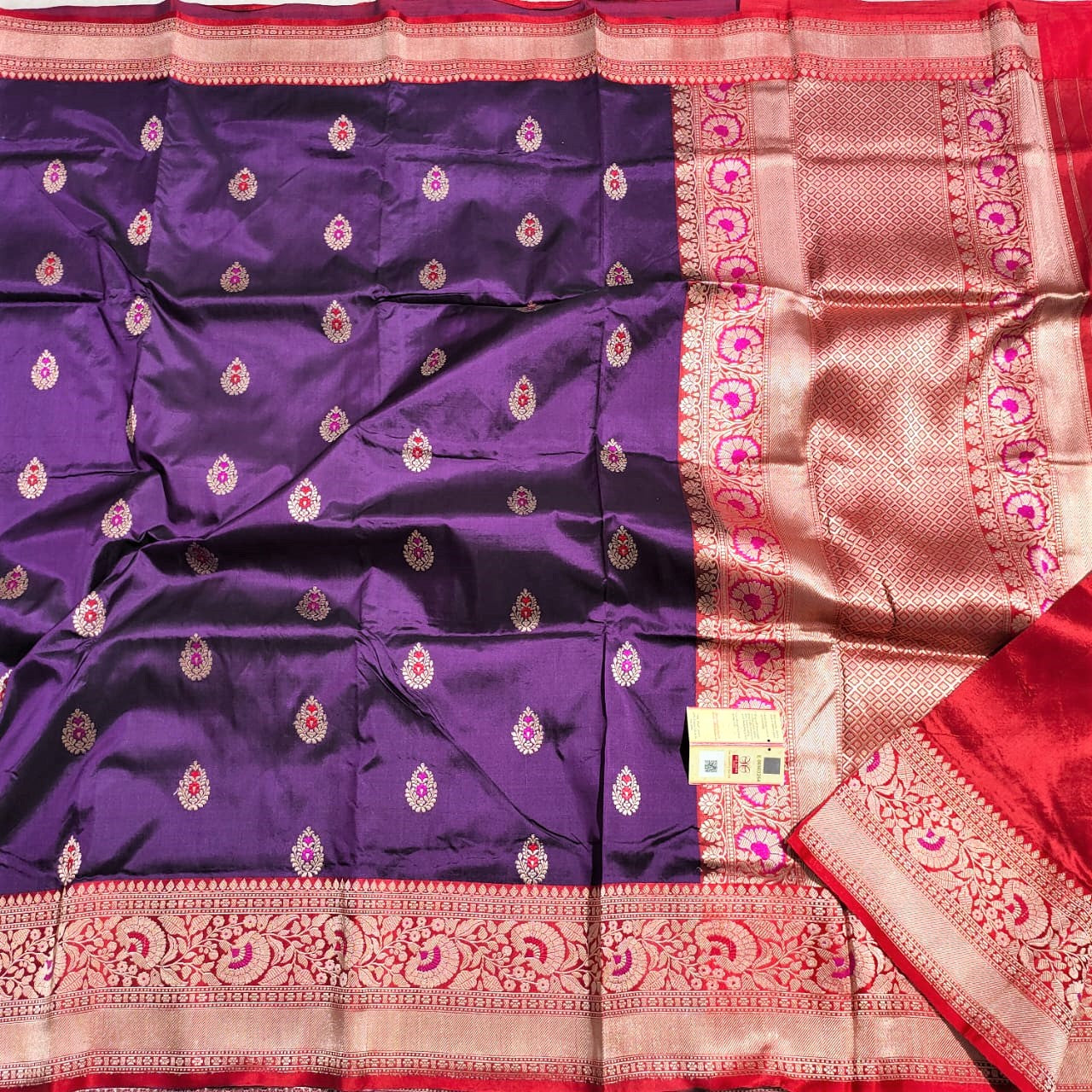 Banarasi Silk saree with blouse , Pure silk Saree , Handloom silk saree , Silk Mark Certified , FREE DELIVERY