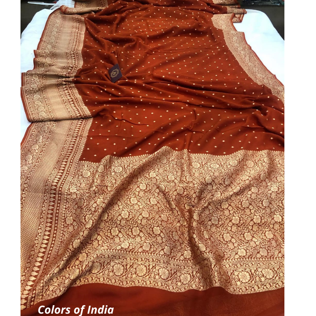 Banarasi Semi Georgette Saree , FREE DELIVERY