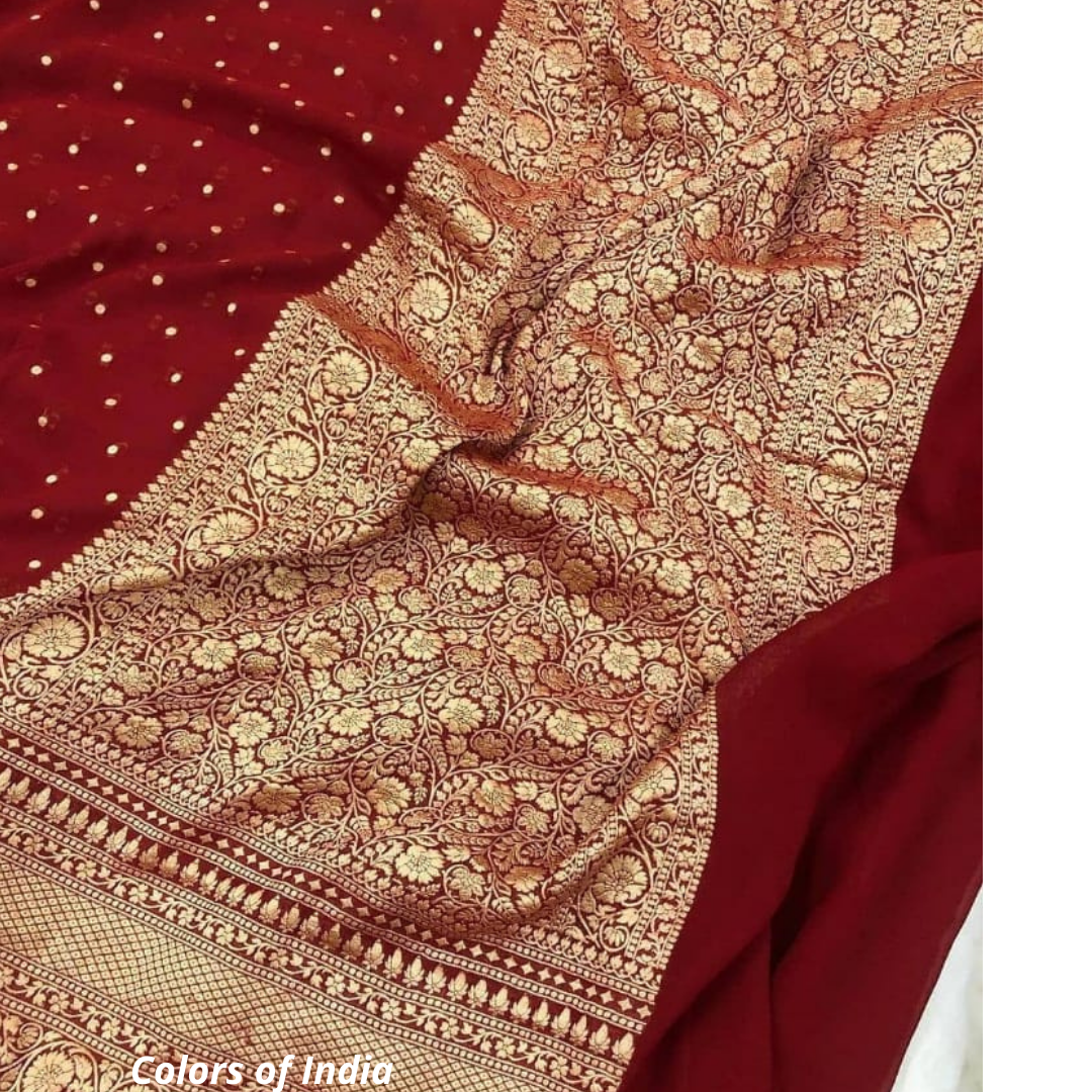 Banarasi Semi Georgette Saree , FREE DELIVERY