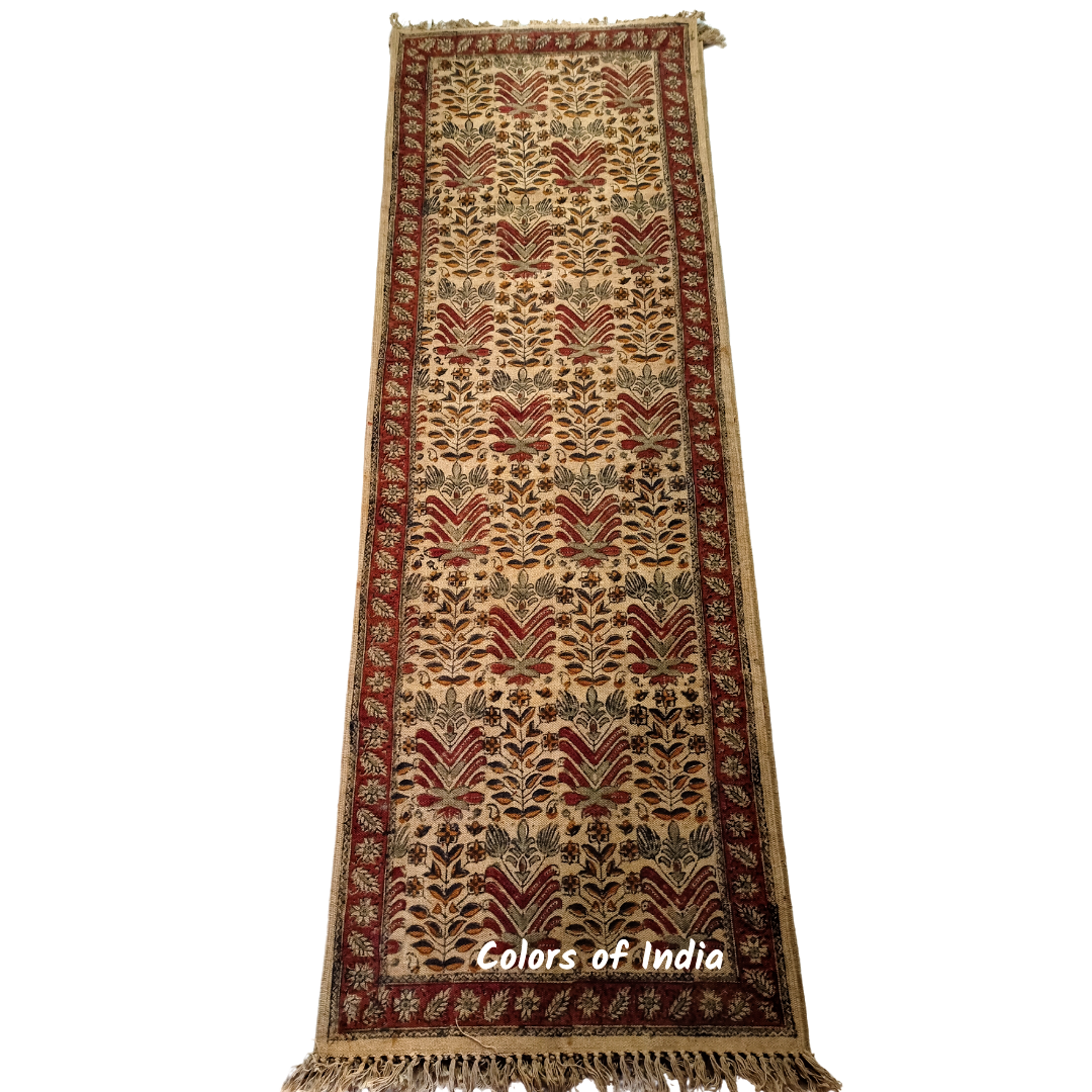 2 Feet X 6 Feet Kalamkari Bedside Runners , Floor runners , Bedroom Runners , FREE DELIVERY