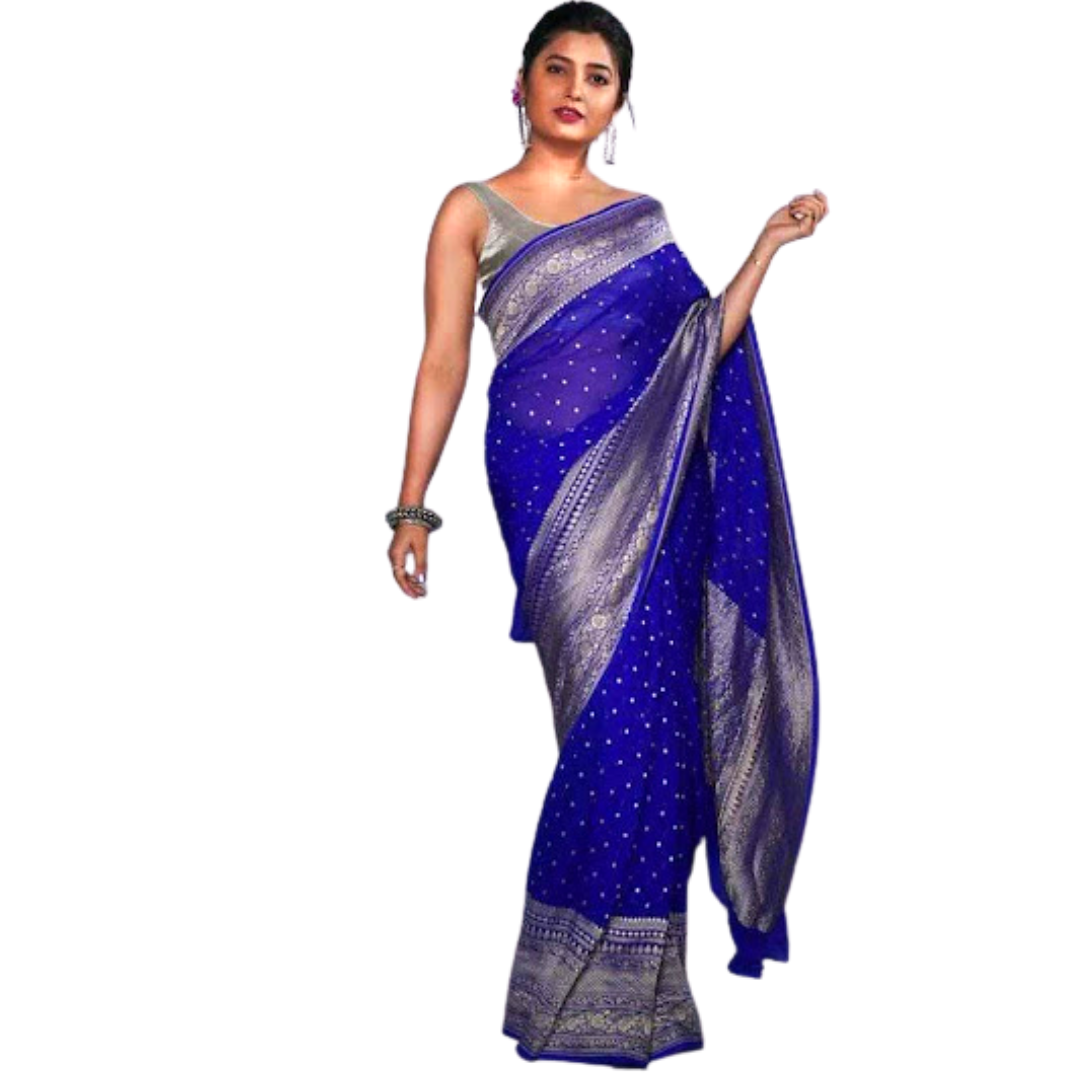 Banarasi Semi Georgette Saree , FREE DELIVERY