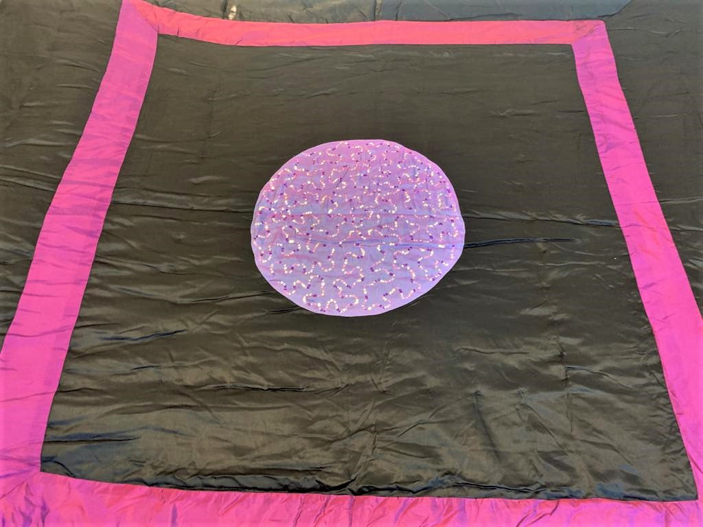 Black Queen Size Satin Quilt / Comforter
