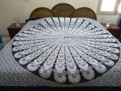 Black cotton queen size quilt / comforter
