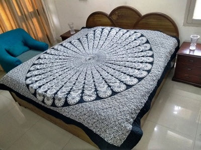 Black cotton queen size quilt / comforter