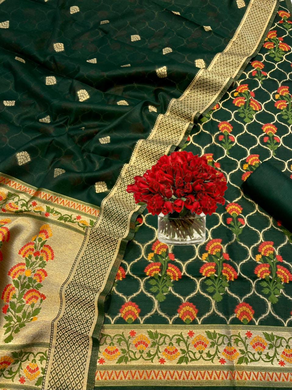 Party Wear Unstitched Salwar Suits / Dress Material