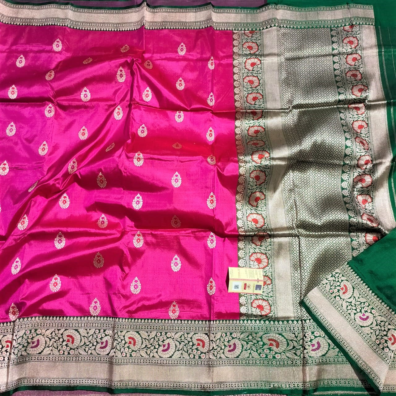 Banarasi Silk saree with blouse , Pure silk Saree , Handloom silk saree , Silk Mark Certified , FREE DELIVERY