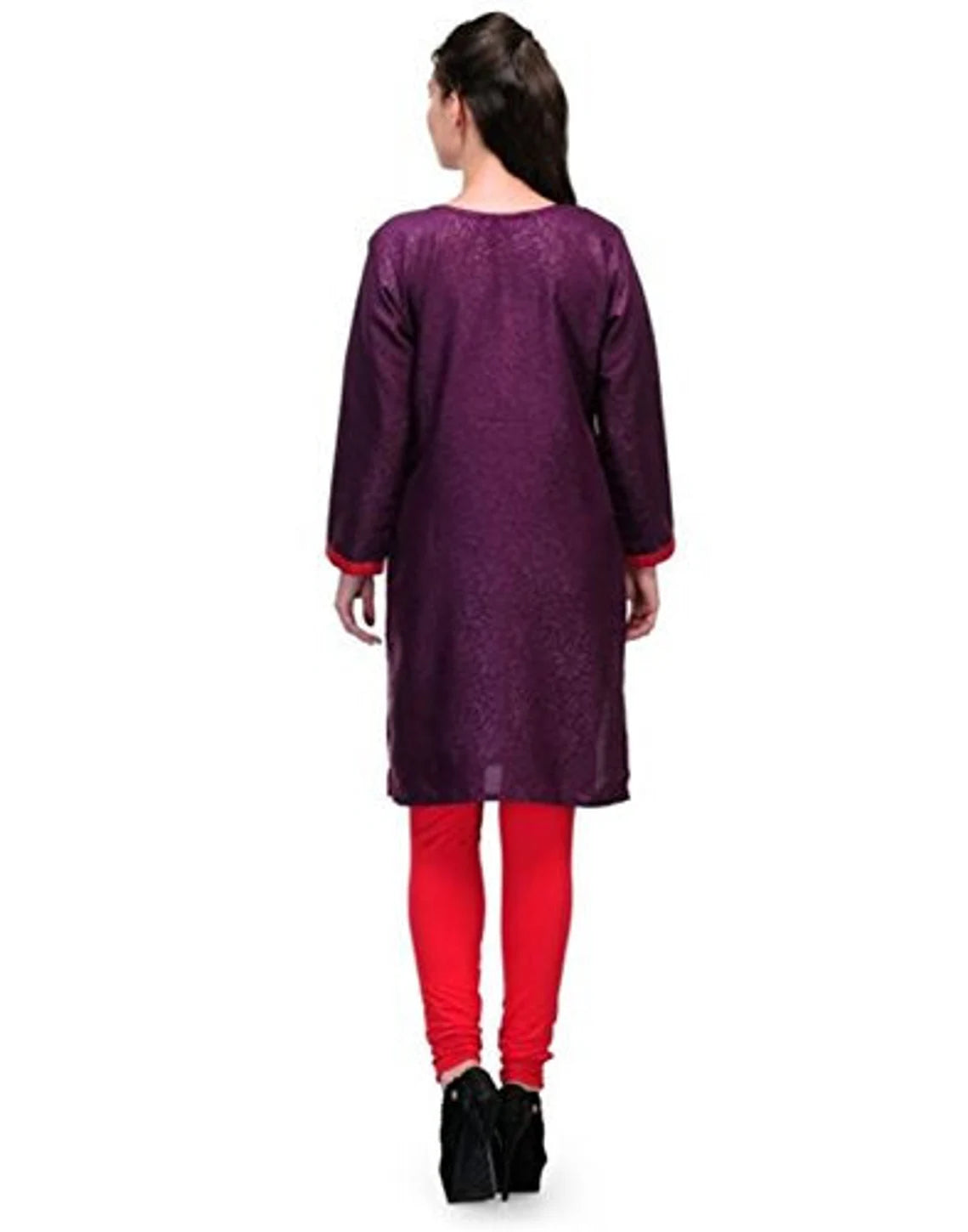 Purple spun winter wear kurti for women, Chest 40 Inches