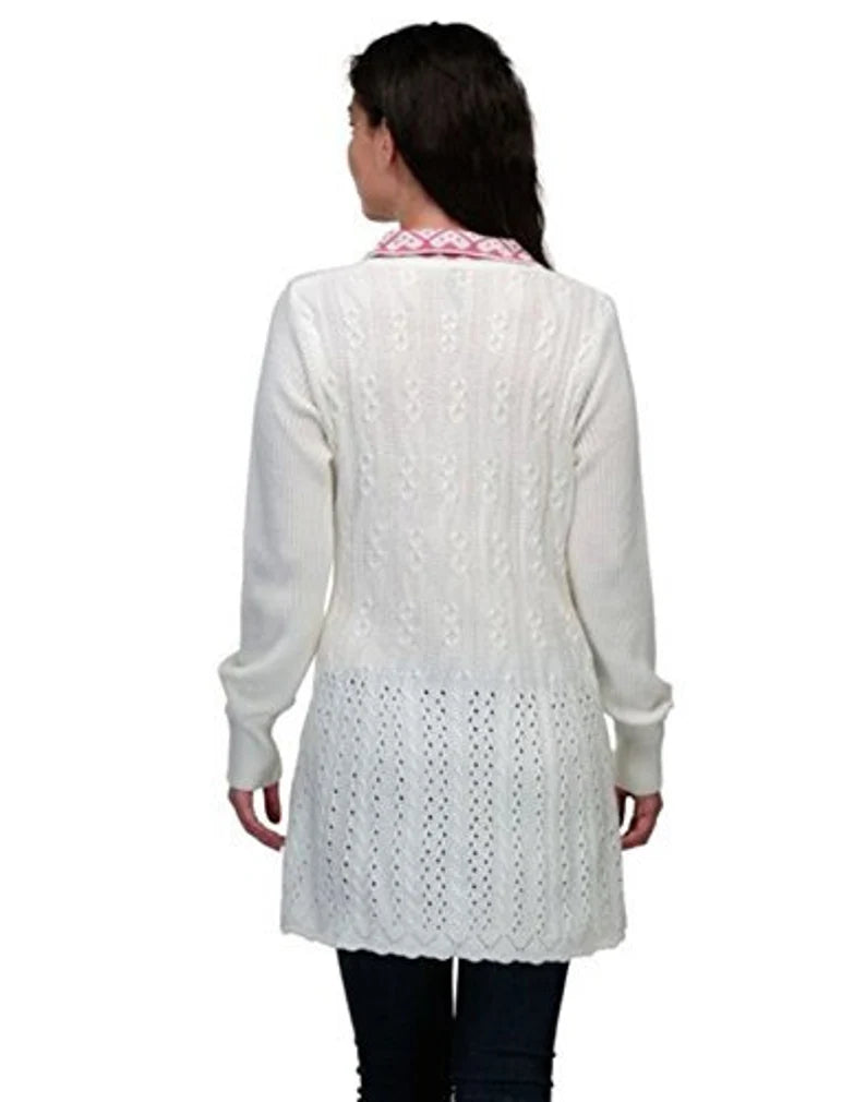 White long sweater for women