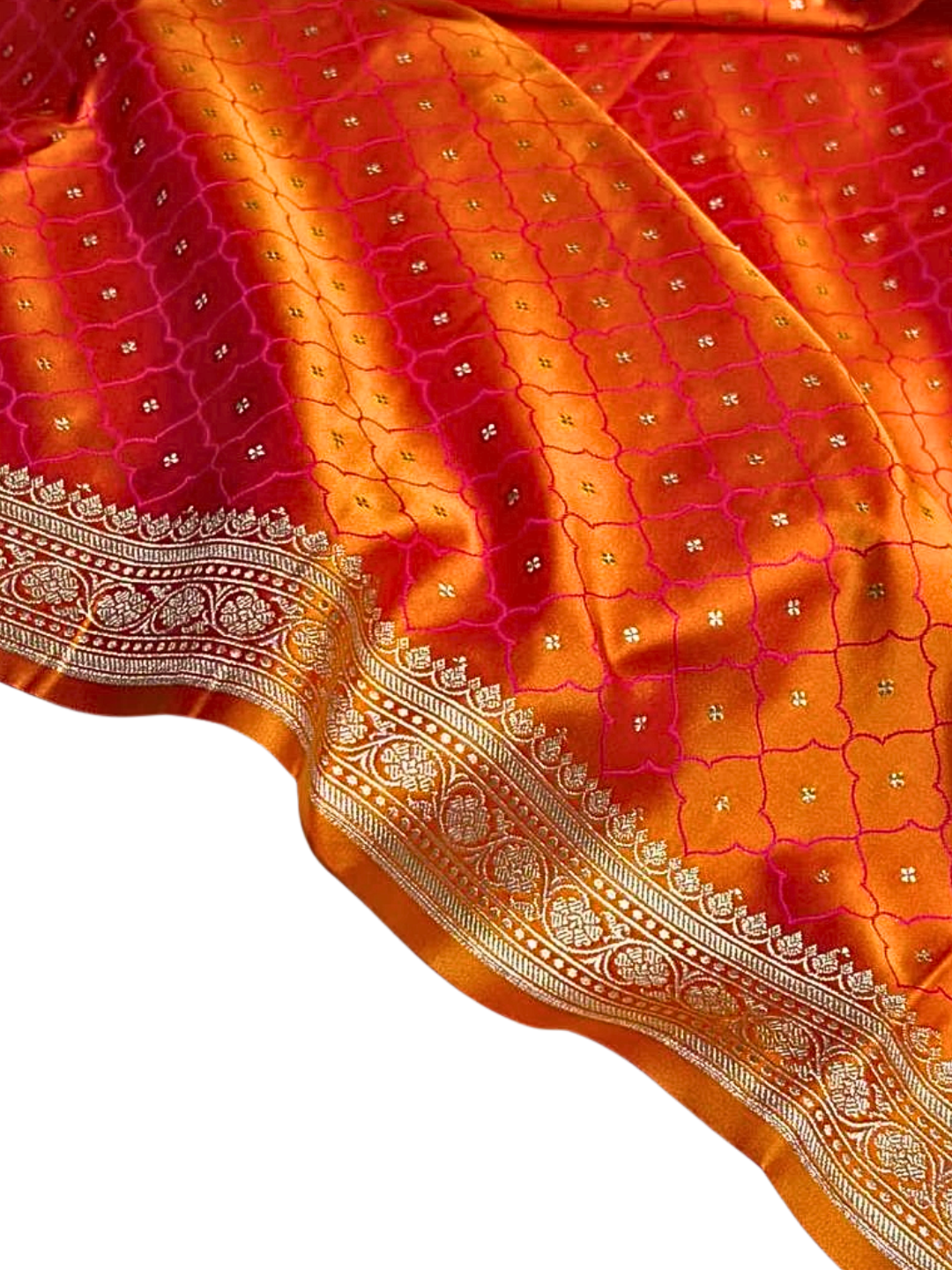 Mashru Silk Banarasi Saree | Zari Border, Indian Wedding Wear