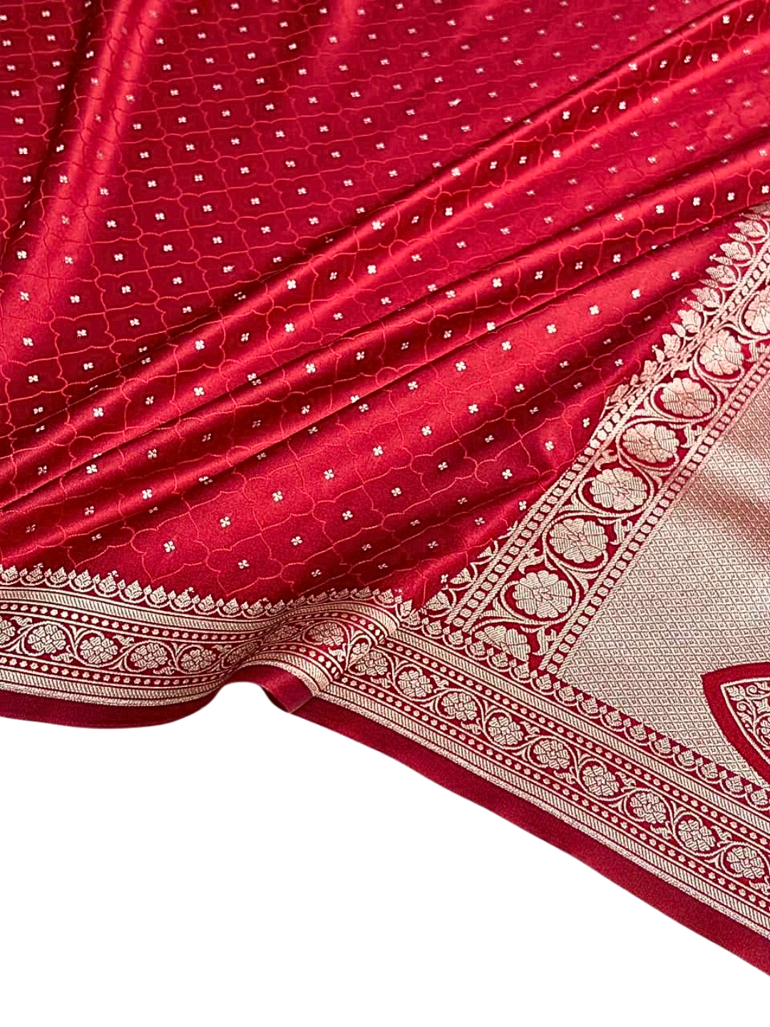 Mashru Silk Banarasi Saree | Zari Border, Indian Wedding Wear