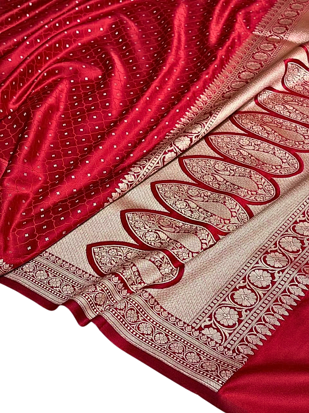Mashru Silk Banarasi Saree | Zari Border, Indian Wedding Wear