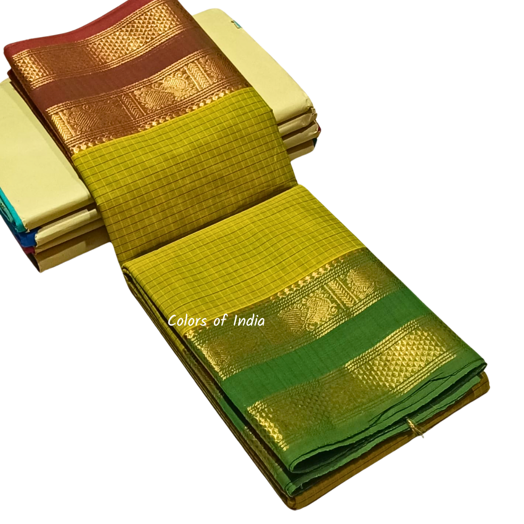 Elegant Kanchi Cotton Sarees for Women | Ganga Jamuna Borders | Summer-Ready Saree with Blouse