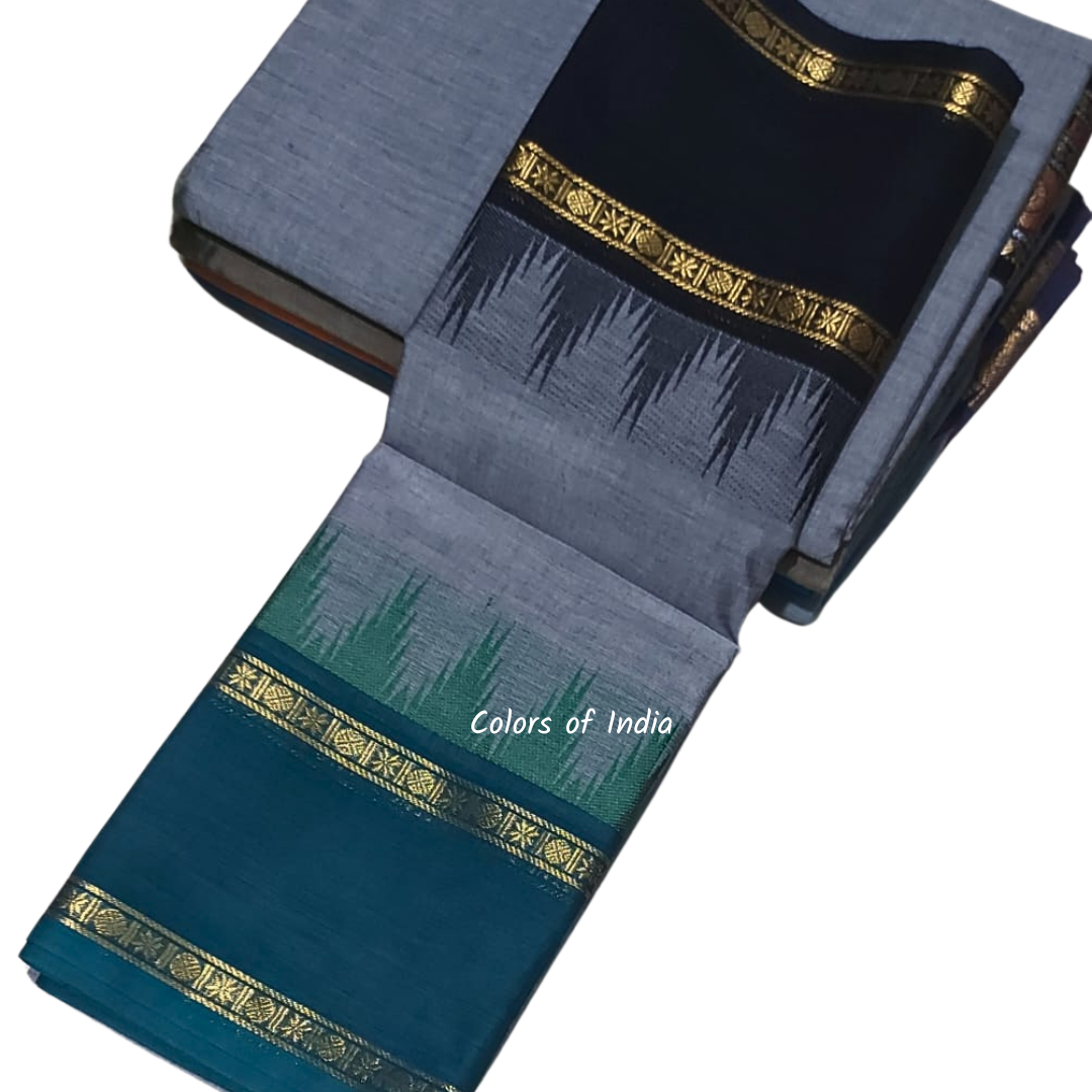 Elegant Kanchi Cotton Sarees for Women | Ganga Jamuna Borders | Summer-Ready Saree with Blouse