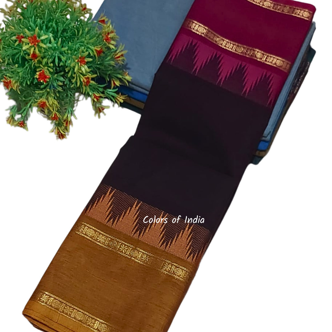 Elegant Kanchi Cotton Sarees for Women | Ganga Jamuna Borders | Summer-Ready Saree with Blouse