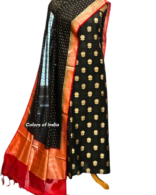 Black Party Wear Punjabi Suit / Black Salwar Suit Women /  Party & Festive Wear Suit