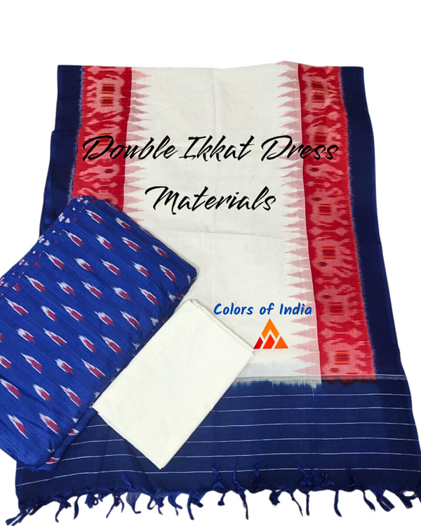 Ikat Dress  Material , Cotton Ikat Salwar Suit & Dupatta Set  , FREE  DELIVERY