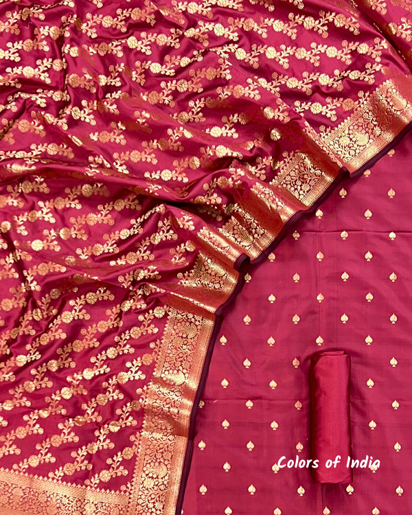 Banarasi   silk   wedding dress material  , FREE  DELIVERY