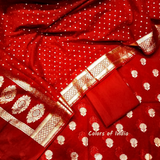Banarasi   Chanderi   Unstitched Suits  , FREE  DELIVERY