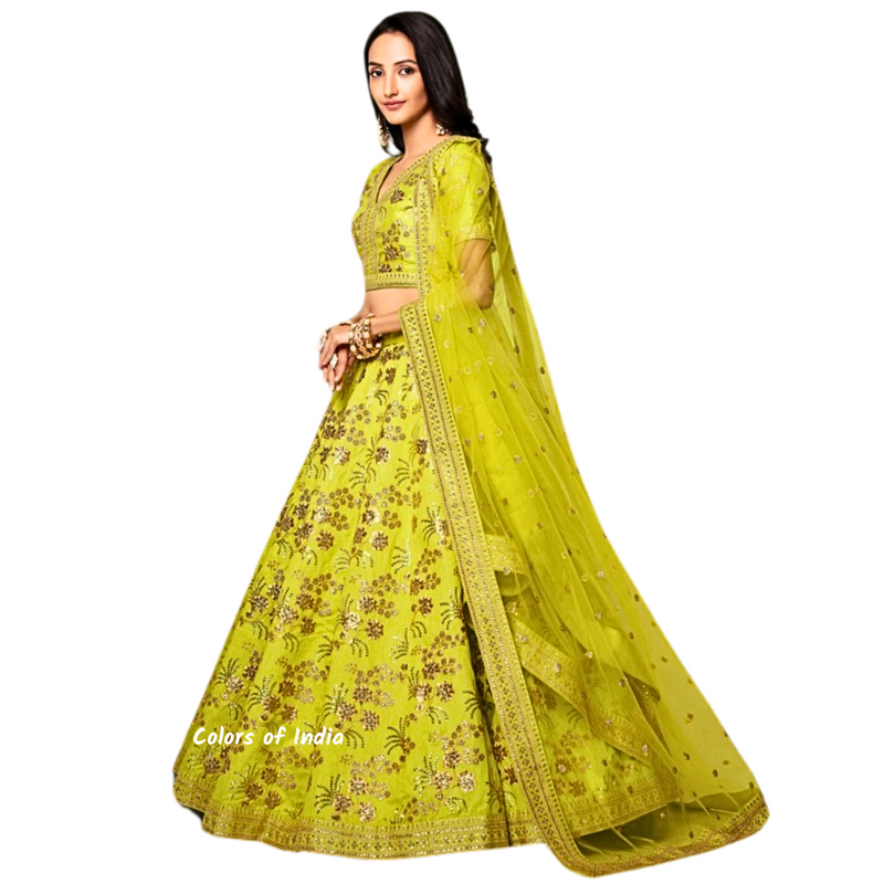 Punjabi lehenga , Lehenga for women , Wedding lehenga red , Semi -stitched Lehenga , FREE DELIVERY