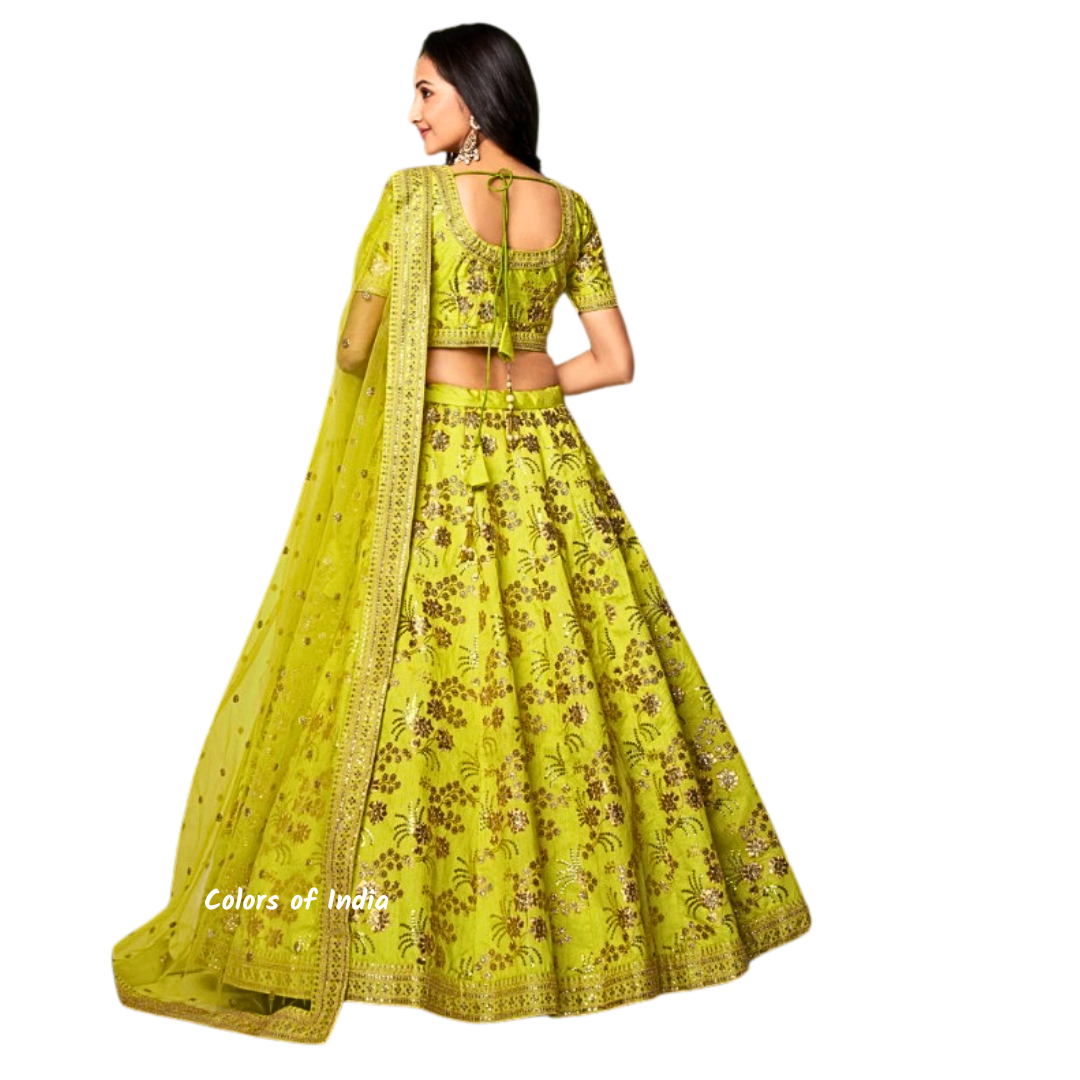 Punjabi lehenga , Lehenga for women , Wedding lehenga red , Semi -stitched Lehenga , FREE DELIVERY