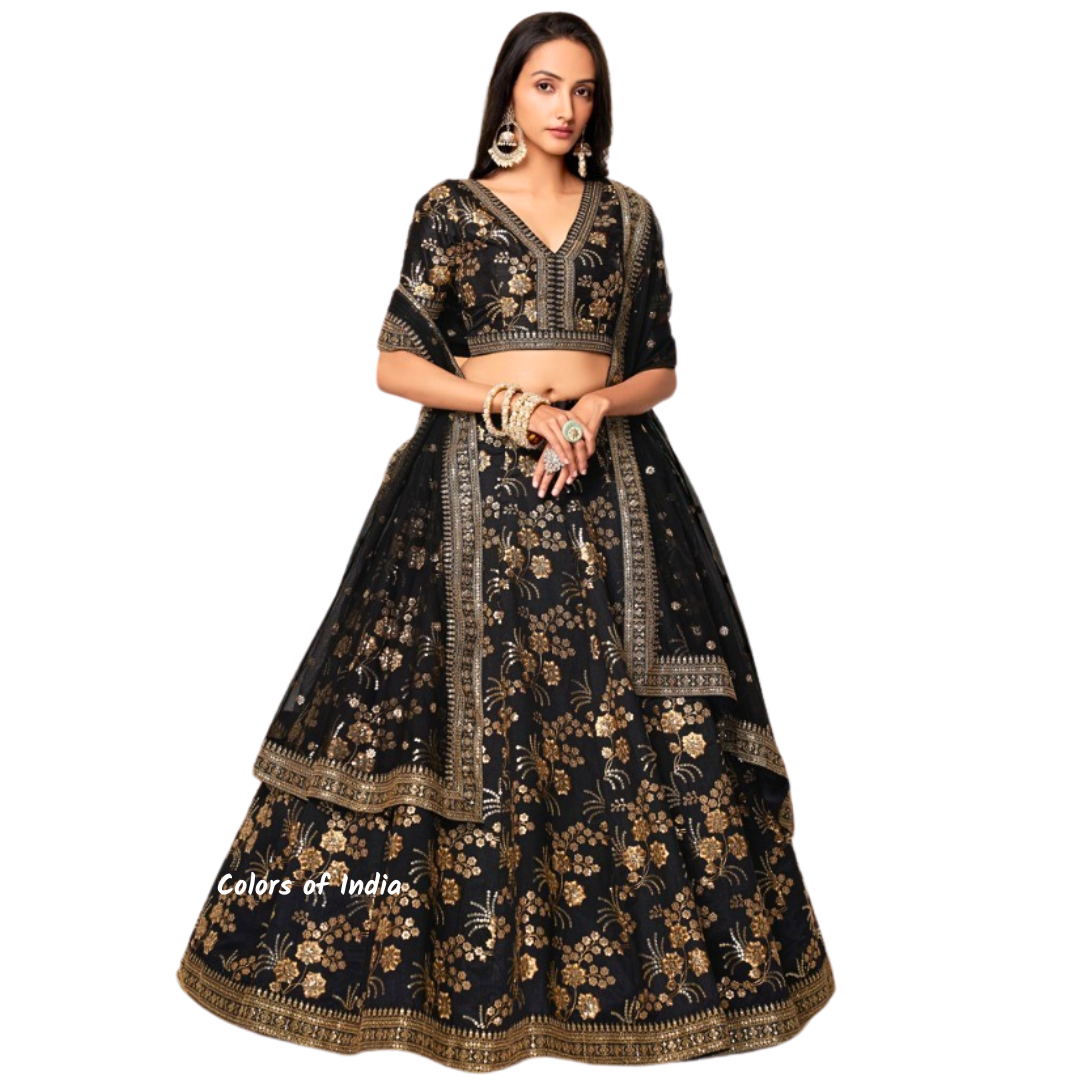 Punjabi lehenga , Lehenga for women , Wedding lehenga red , Semi -stitched Lehenga , FREE DELIVERY