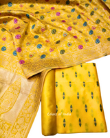 Banarasi  Matka  Silk Suit with Jacquard  Dupatta , FREE DELIVERY