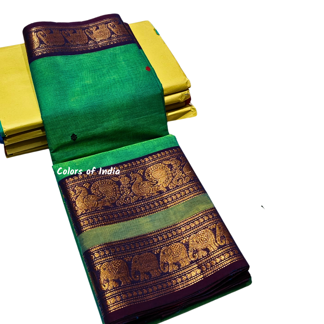 Party Wear Kanchi Cotton Sarees - Luxurious Handloom Sarees, Free Delivery