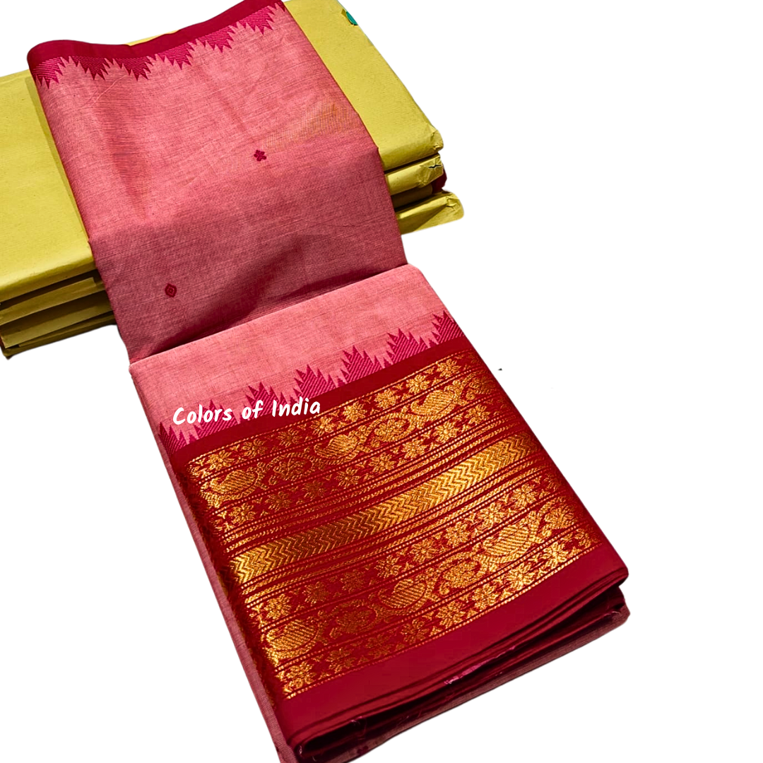 Party Wear Kanchi Cotton Sarees - Luxurious Handloom Sarees, Free Delivery