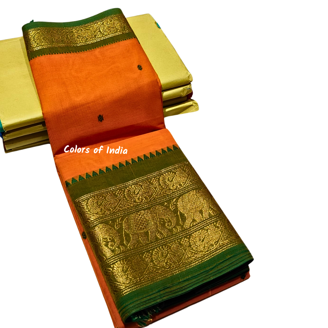 Party Wear Kanchi Cotton Sarees - Luxurious Handloom Sarees, Free Delivery