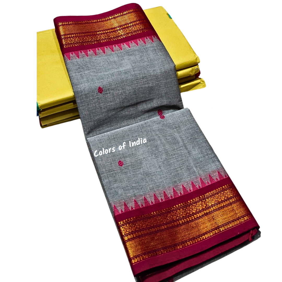 Party Wear Kanchi Cotton Sarees - Luxurious Handloom Sarees, Free Delivery