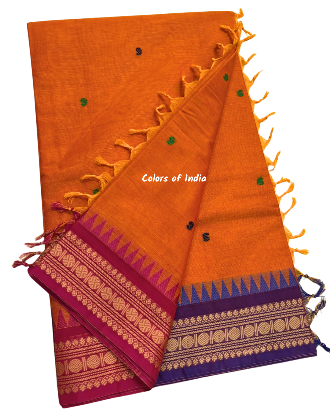 Ganga jamuna kanchi cotton saree with thin border , FREE DELIVERY