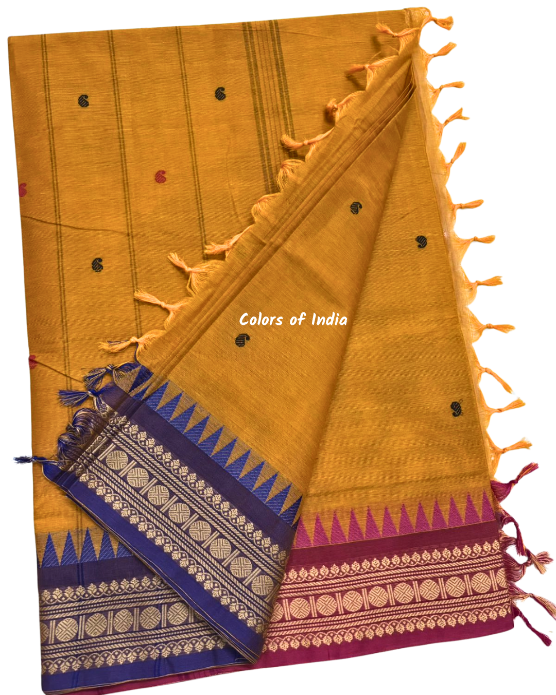 Ganga jamuna kanchi cotton saree with thin border , FREE DELIVERY