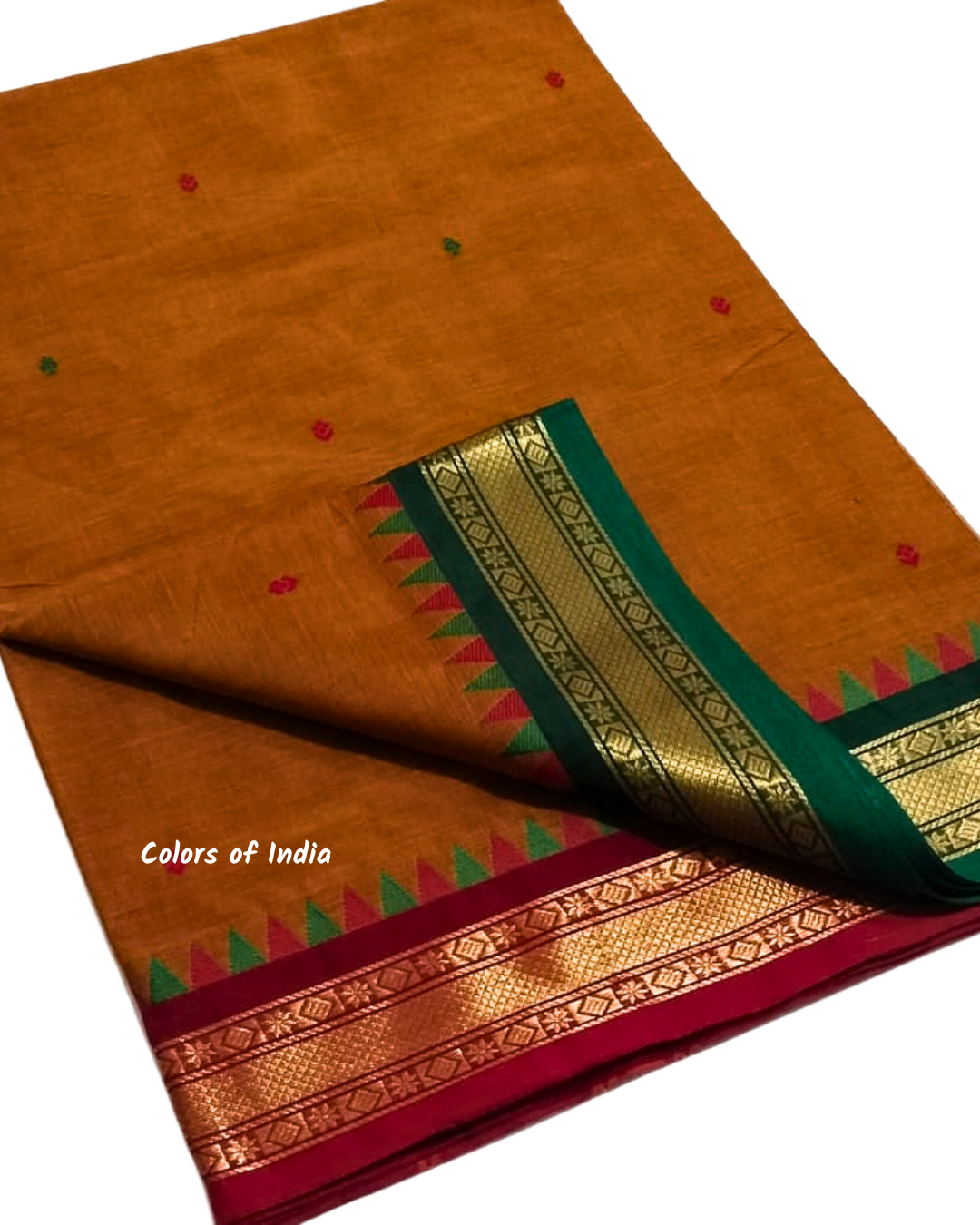 Ganga jamuna kanchi cotton saree with thin border , FREE DELIVERY