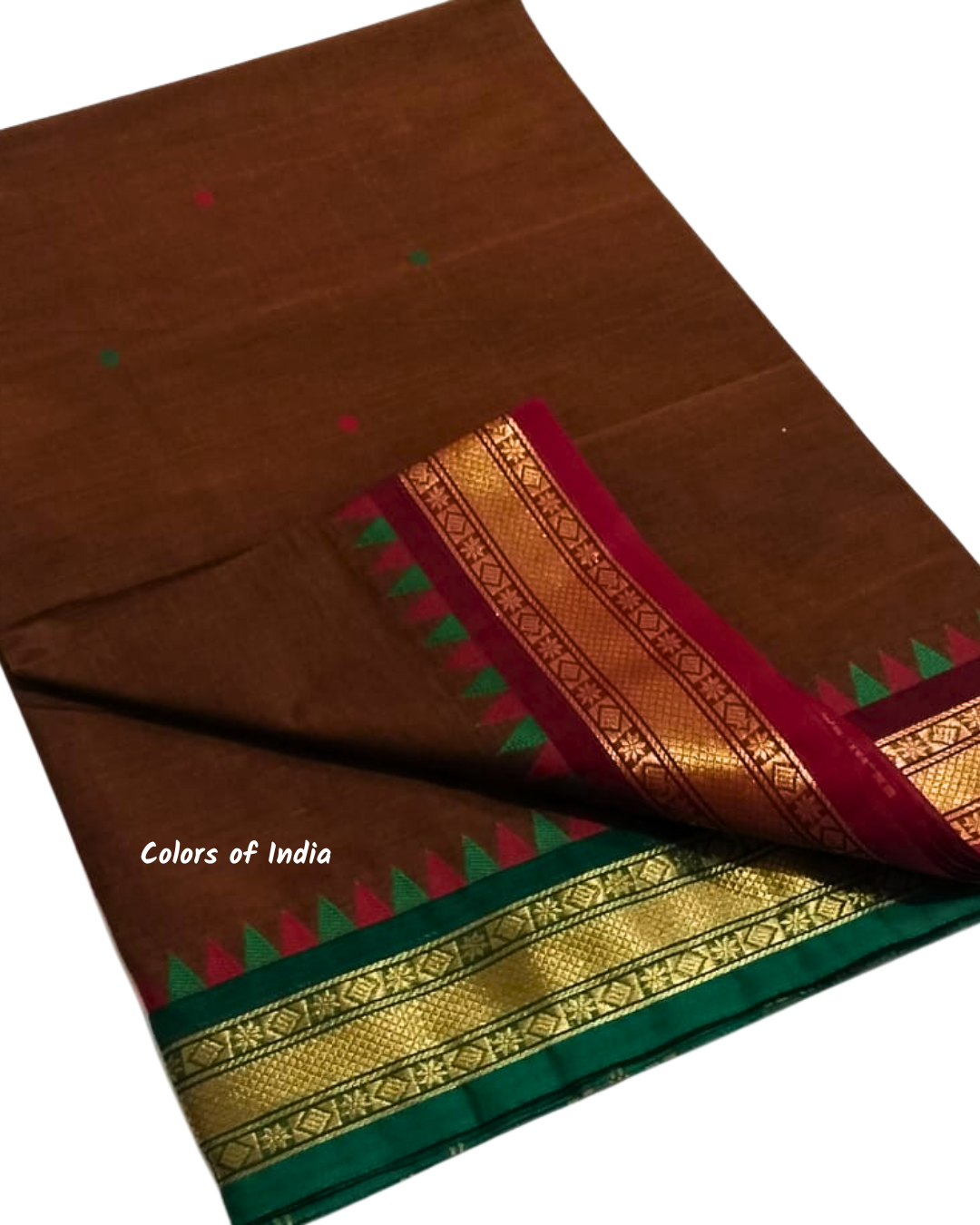 Ganga jamuna kanchi cotton saree with thin border , FREE DELIVERY