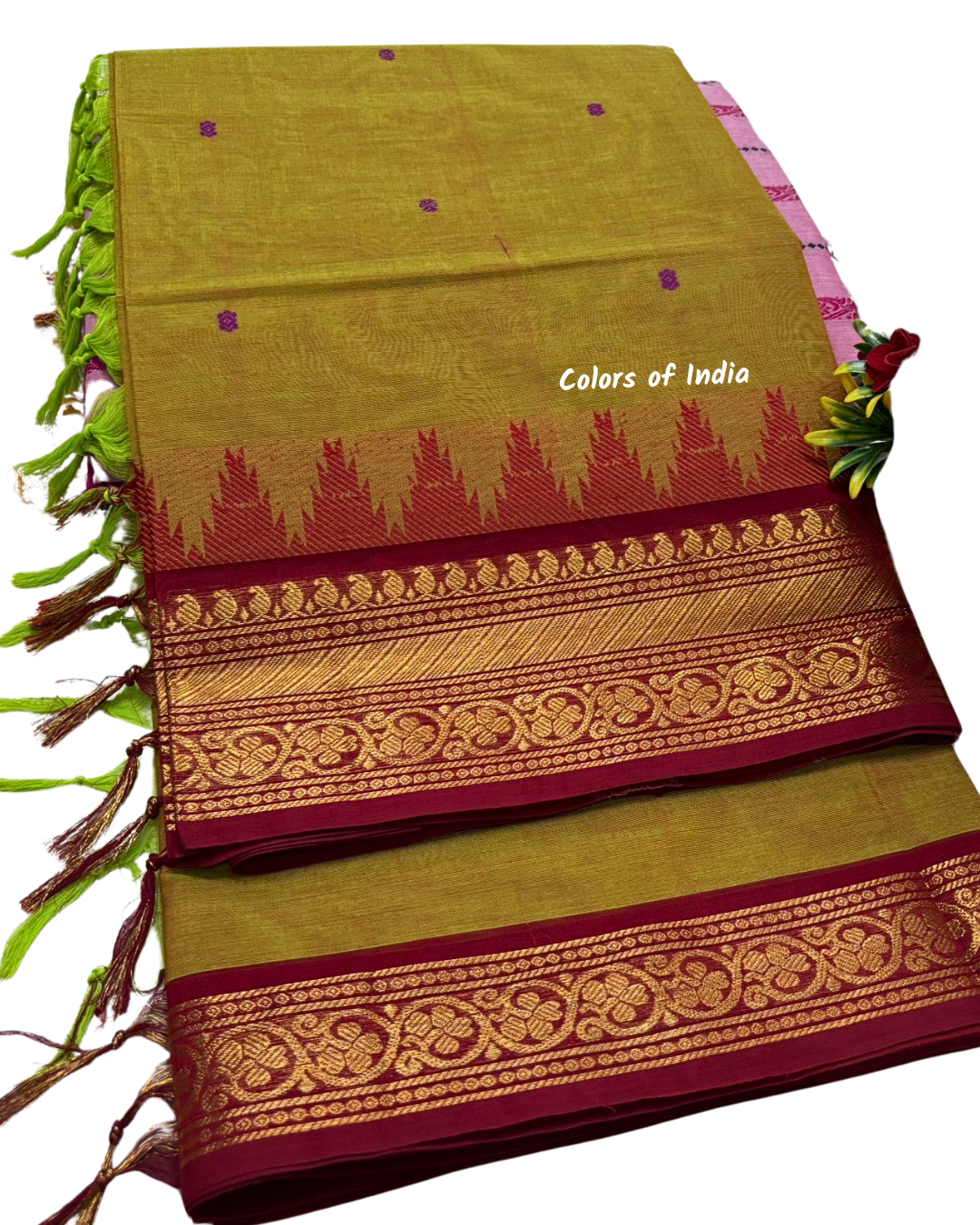 Kanchipuram Cotton Saree , Free Delivery