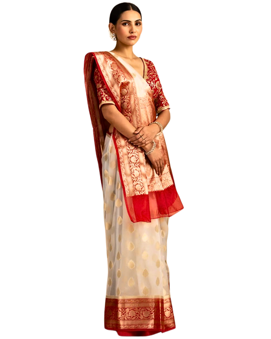 Party Wear Organza Saree with blouse – Light, Graceful & Stunning